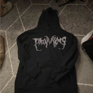 Black Graphic Hoodie